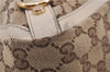 Authentic GUCCI Abbey Shoulder Hand Bag GG Canvas Leather 170004 Brown 1045F