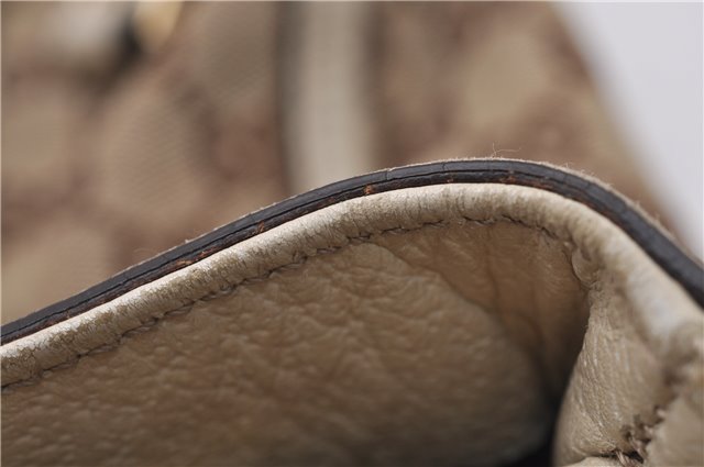 Authentic GUCCI Abbey Shoulder Hand Bag GG Canvas Leather 170004 Brown 1045F