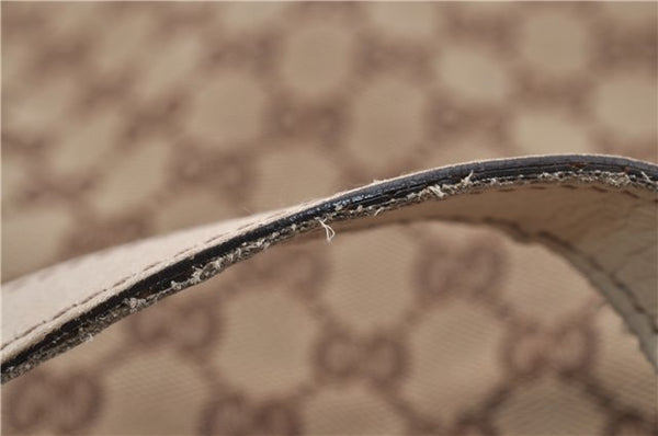 Authentic GUCCI Abbey Shoulder Hand Bag GG Canvas Leather 170004 Brown 1045F