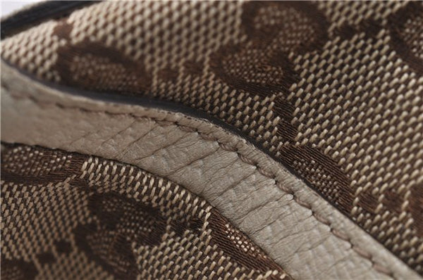 Authentic GUCCI Abbey Shoulder Hand Bag GG Canvas Leather 170004 Brown 1045F