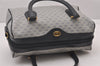Authentic GUCCI Micro GG PVC Leather 2Way Shoulder Hand Boston Bag Navy 1045I