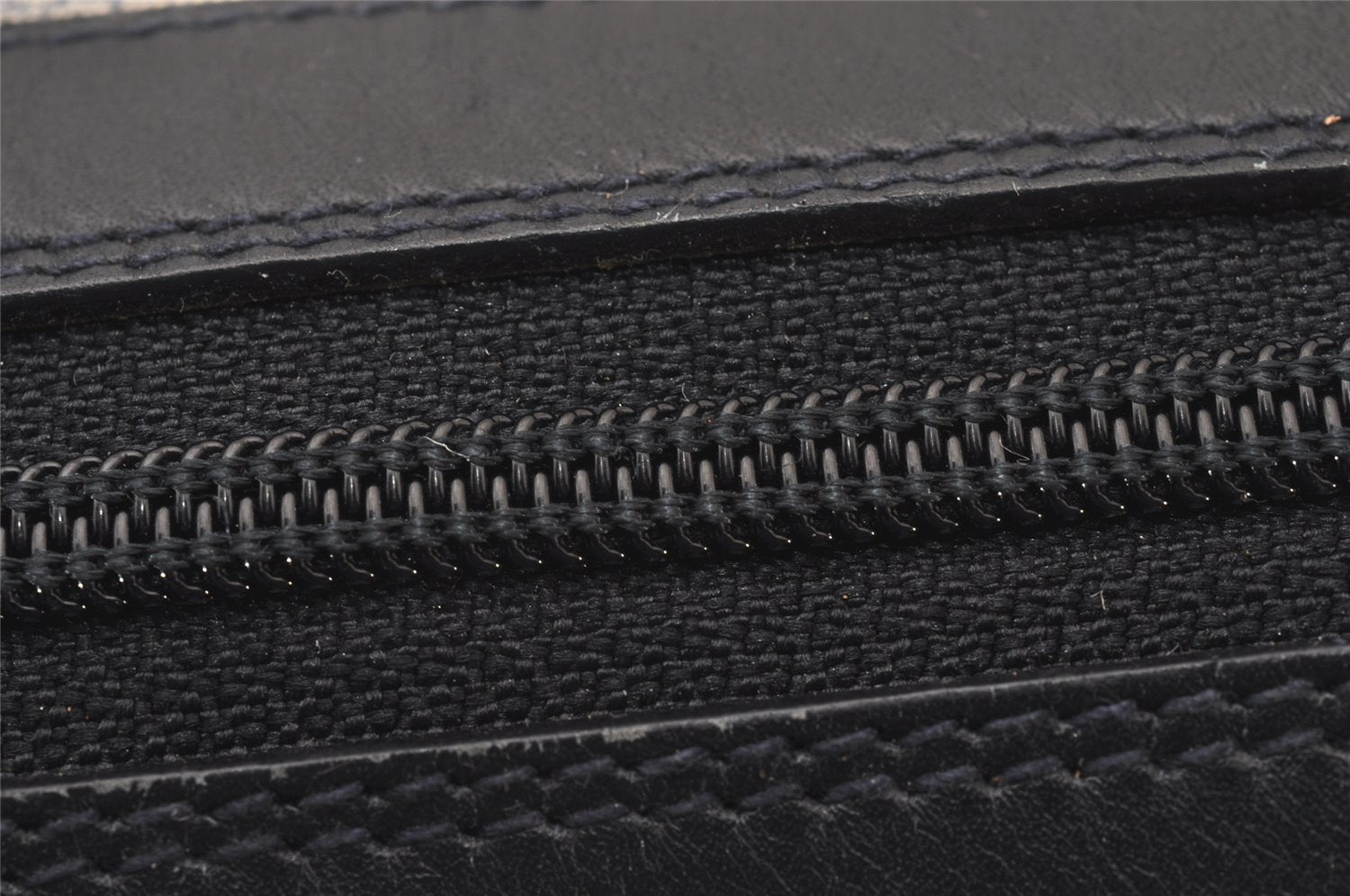 Authentic GUCCI Micro GG PVC Leather 2Way Shoulder Hand Boston Bag Navy 1045I