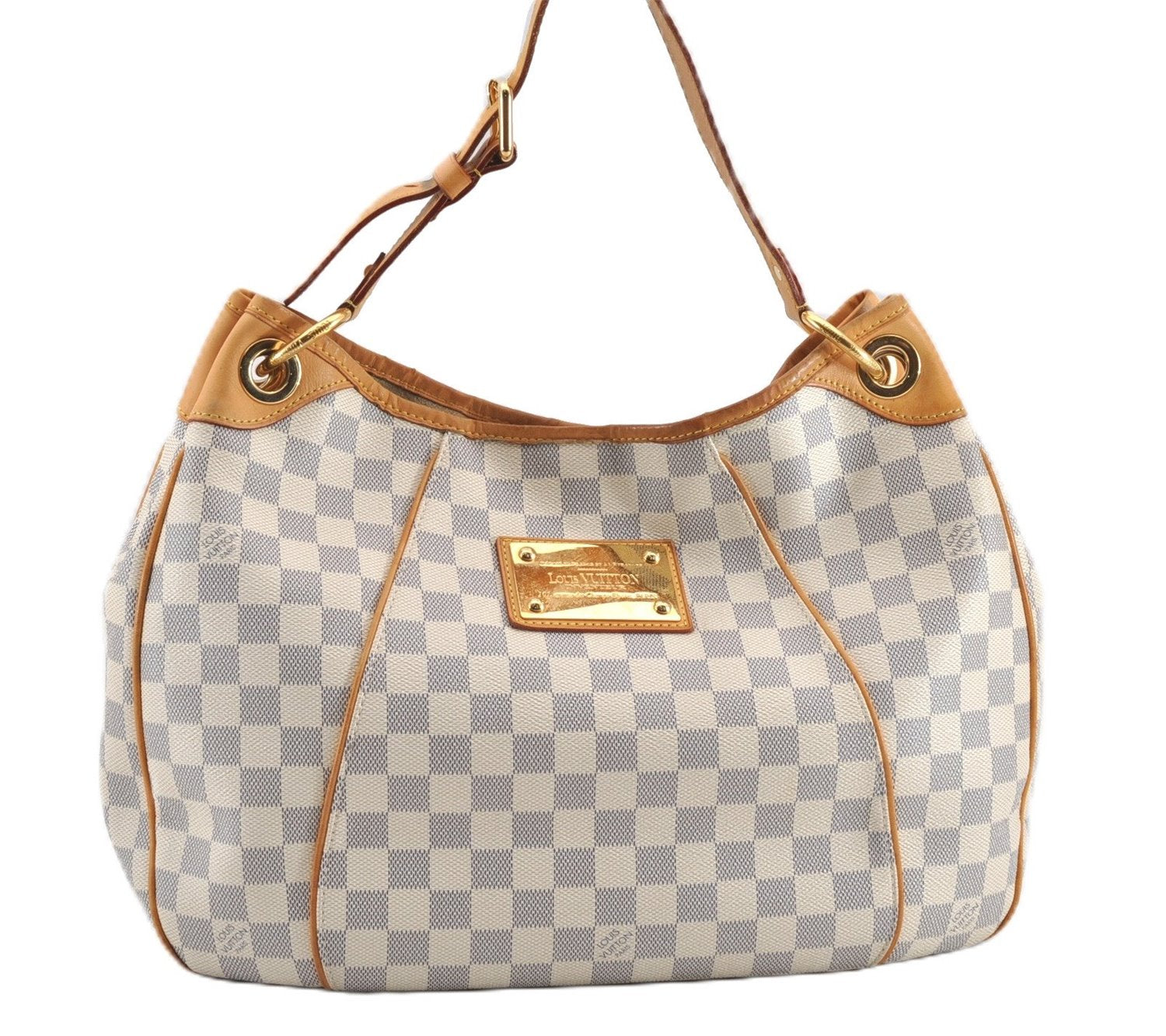 Authentic Louis Vuitton Damier Azur Galliera PM Shoulder Bag N55215 LV 1048G
