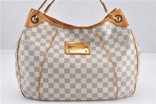 Authentic Louis Vuitton Damier Azur Galliera PM Shoulder Bag N55215 LV 1048G