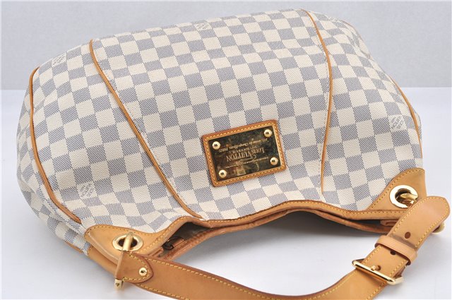 Authentic Louis Vuitton Damier Azur Galliera PM Shoulder Bag N55215 LV 1048G