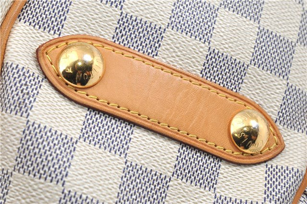 Authentic Louis Vuitton Damier Azur Galliera PM Shoulder Bag N55215 LV 1048G