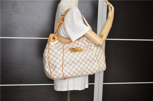 Authentic Louis Vuitton Damier Azur Galliera PM Shoulder Bag N55215 LV 1048G
