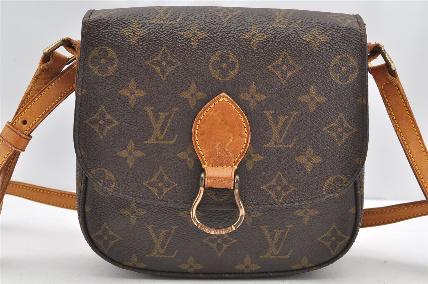 Authentic Louis Vuitton Monogram Saint Cloud MM M51243 Shoulder Cross Bag 1048I