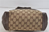 Authentic GUCCI Shoulder Tote Bag GG Canvas Leather Brown 1049D