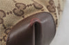 Authentic GUCCI Shoulder Tote Bag GG Canvas Leather Brown 1049D