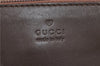 Authentic GUCCI Shoulder Tote Bag GG Canvas Leather Brown 1049D