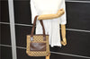 Authentic GUCCI Shoulder Tote Bag GG Canvas Leather Brown 1049D