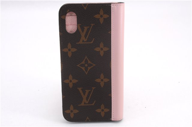 Auth Louis Vuitton Monogram Folio Iphone X Xs Case Light Pink M68686 LV 1049F