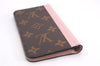 Auth Louis Vuitton Monogram Folio Iphone X Xs Case Light Pink M68686 LV 1049F