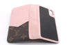 Auth Louis Vuitton Monogram Folio Iphone X Xs Case Light Pink M68686 LV 1049F