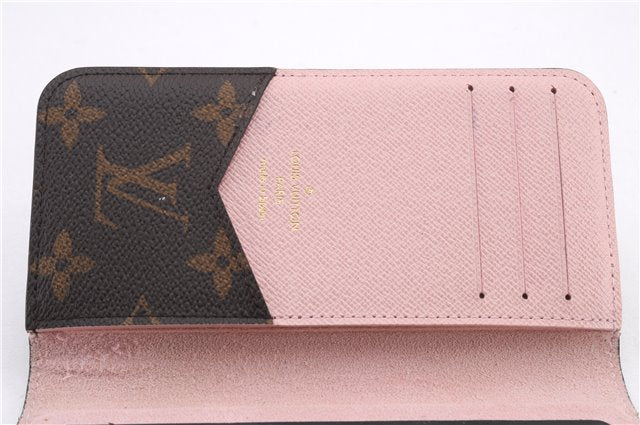 Auth Louis Vuitton Monogram Folio Iphone X Xs Case Light Pink M68686 LV 1049F