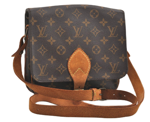 Authentic Louis Vuitton Monogram Cartouchiere MM M51253 Shoulder Cross Bag 1049G
