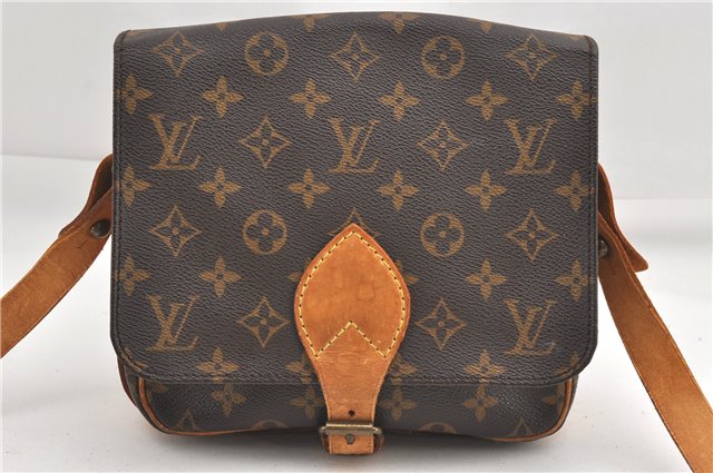 Authentic Louis Vuitton Monogram Cartouchiere MM M51253 Shoulder Cross Bag 1049G