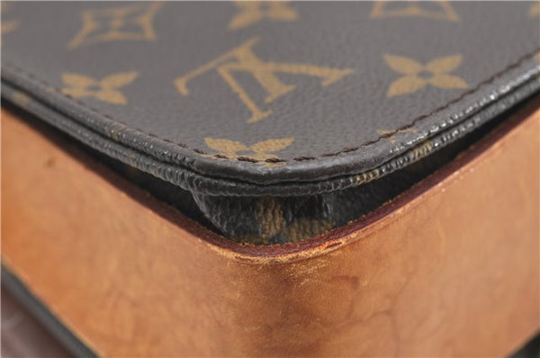 Authentic Louis Vuitton Monogram Cartouchiere MM M51253 Shoulder Cross Bag 1049G