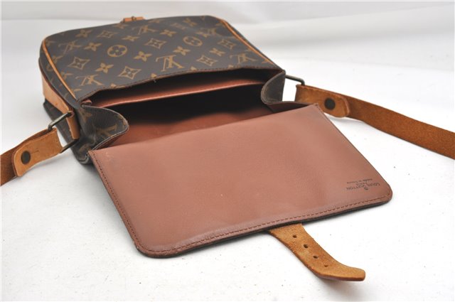 Authentic Louis Vuitton Monogram Cartouchiere MM M51253 Shoulder Cross Bag 1049G