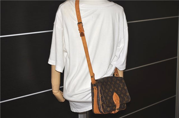 Authentic Louis Vuitton Monogram Cartouchiere MM M51253 Shoulder Cross Bag 1049G