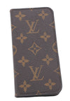 Authentic Louis Vuitton Monogram Folio Iphone X Xs Case M63443 LV 1050E