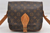 Authentic Louis Vuitton Monogram Cartouchiere MM M51253 Shoulder Cross Bag 1050G