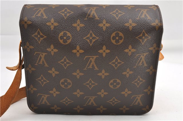 Authentic Louis Vuitton Monogram Cartouchiere MM M51253 Shoulder Cross Bag 1050G