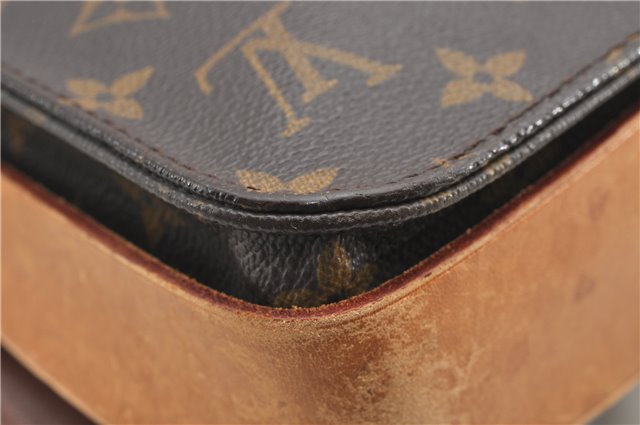 Authentic Louis Vuitton Monogram Cartouchiere MM M51253 Shoulder Cross Bag 1050G