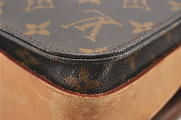 Authentic Louis Vuitton Monogram Cartouchiere MM M51253 Shoulder Cross Bag 1050G
