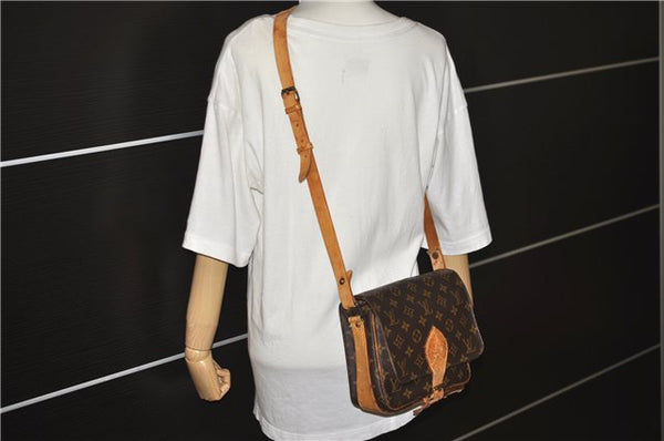 Authentic Louis Vuitton Monogram Cartouchiere MM M51253 Shoulder Cross Bag 1050G