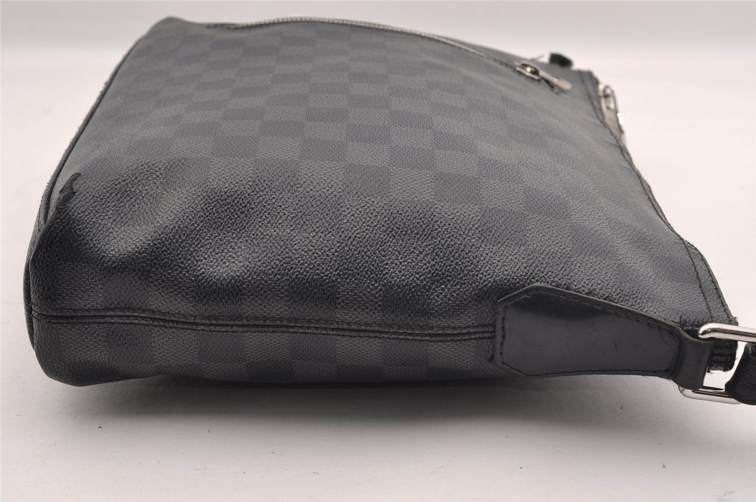 Authentic Louis Vuitton Damier Graphite Mick PM N41211 Shoulder Bag Junk 1050I