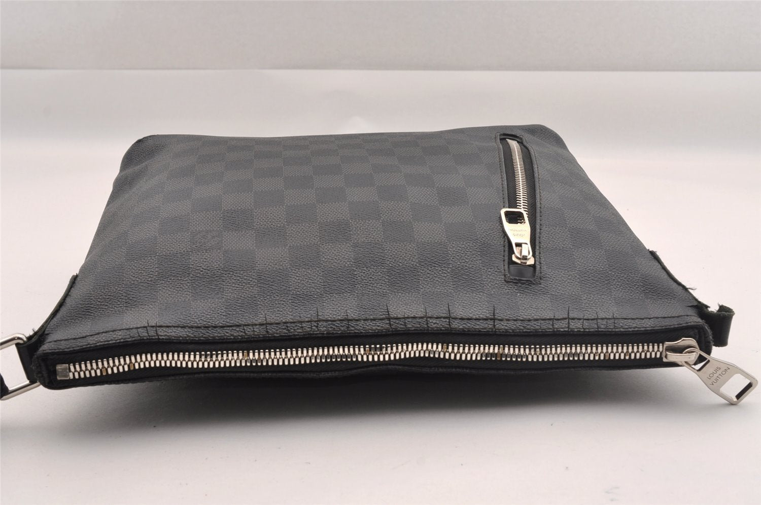 Authentic Louis Vuitton Damier Graphite Mick PM N41211 Shoulder Bag Junk 1050I