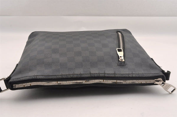 Authentic Louis Vuitton Damier Graphite Mick PM N41211 Shoulder Bag Junk 1050I