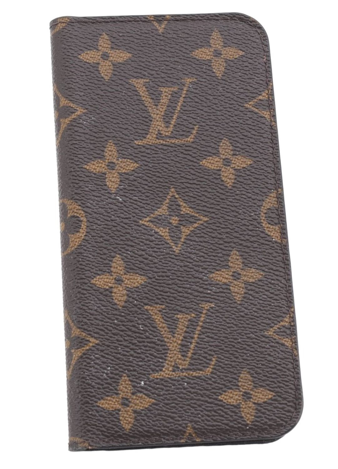 Authentic Louis Vuitton Monogram Folio Iphone X Xs Case M63443 LV 1051E