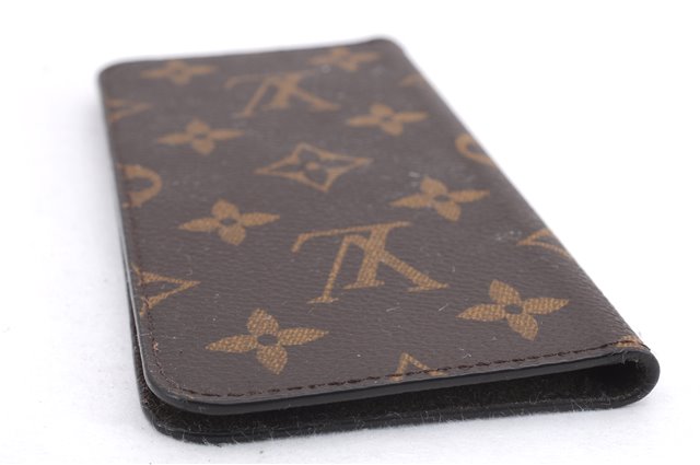 Authentic Louis Vuitton Monogram Folio Iphone X Xs Case M63443 LV 1051E