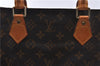 Authentic Louis Vuitton Monogram Sac Plat Hand Bag M51140 LV 1052D