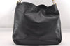 Authentic GUCCI Vintage Bamboo 2Way Shoulder Bag Leather Black Junk 1052I