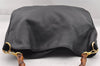 Authentic GUCCI Vintage Bamboo 2Way Shoulder Bag Leather Black Junk 1052I
