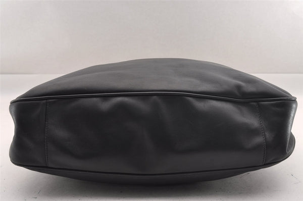 Authentic GUCCI Vintage Bamboo 2Way Shoulder Bag Leather Black Junk 1052I