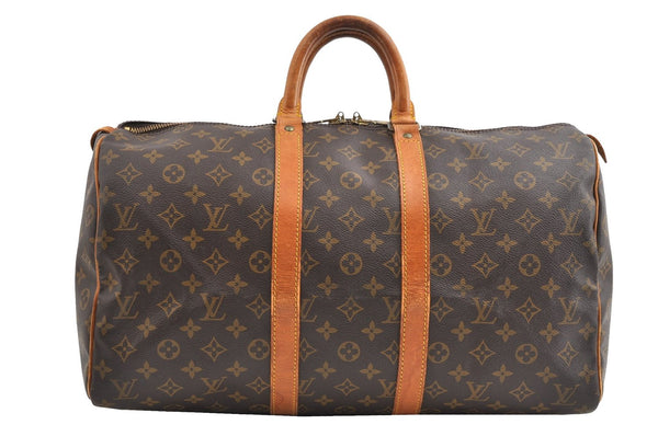 Authentic Louis Vuitton Monogram Keepall 45 Travel Boston Bag M41428 LV 1053G