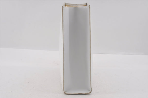 Authentic GUCCI 2 in 1 Shoulder Hand Bag Vinyl Leather Clear White 1053I