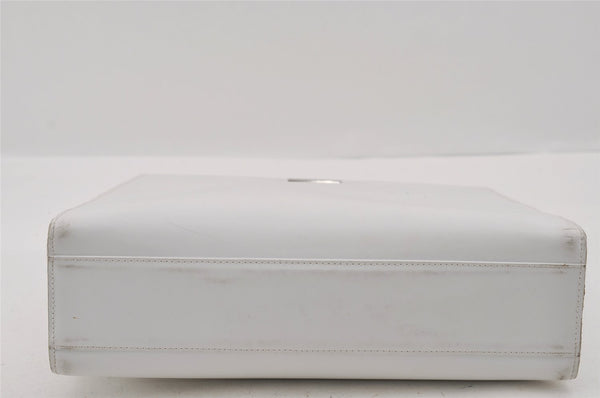 Authentic GUCCI 2 in 1 Shoulder Hand Bag Vinyl Leather Clear White 1053I