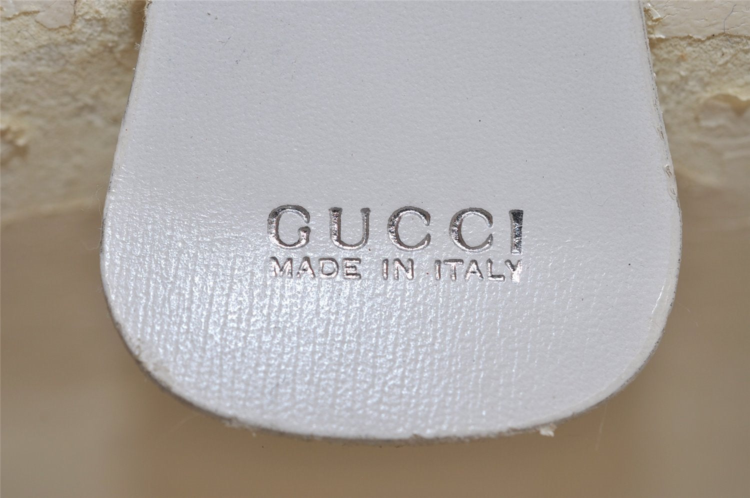 Authentic GUCCI 2 in 1 Shoulder Hand Bag Vinyl Leather Clear White 1053I