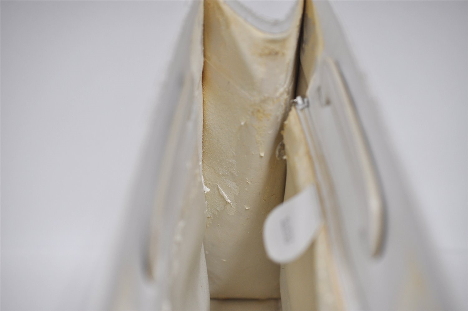 Authentic GUCCI 2 in 1 Shoulder Hand Bag Vinyl Leather Clear White 1053I