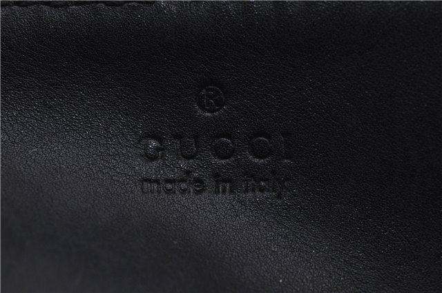Authentic GUCCI Shoulder Bag Purse GG Canvas Leather 101341 Black 1054D