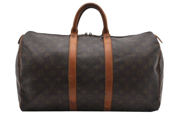 Authentic Louis Vuitton Monogram Keepall 45 Travel Boston Bag M41428 LV 1054G