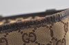 Authentic GUCCI Web Sherry Line Tote Bag GG Canvas Leather 137396 Brown 1054I
