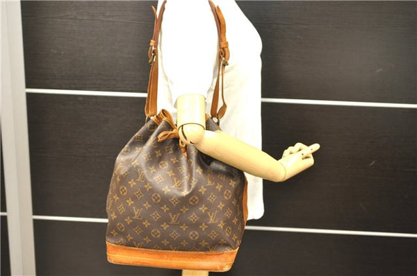 Authentic Louis Vuitton Monogram Noe Shoulder Bag M42224 LV 1055D