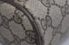 Authentic GUCCI Web Sherry Line Clutch Hand Bag GG PVC Leather Brown Junk 1055I